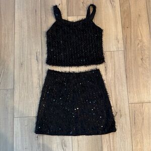 NWT Mini Skirt Sequin Set